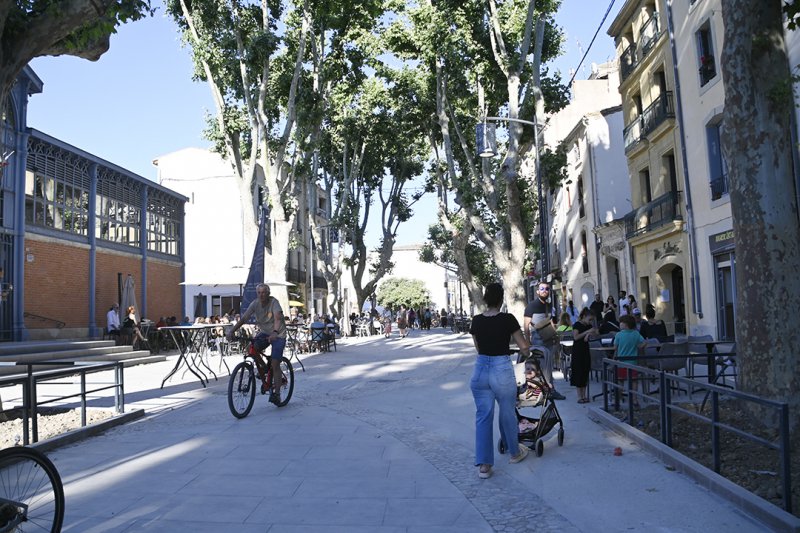 Lunel et son nouveau cur de ville apais et piton